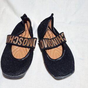 Girls’ Black Glitter Mary Jane Flats – Size 3T